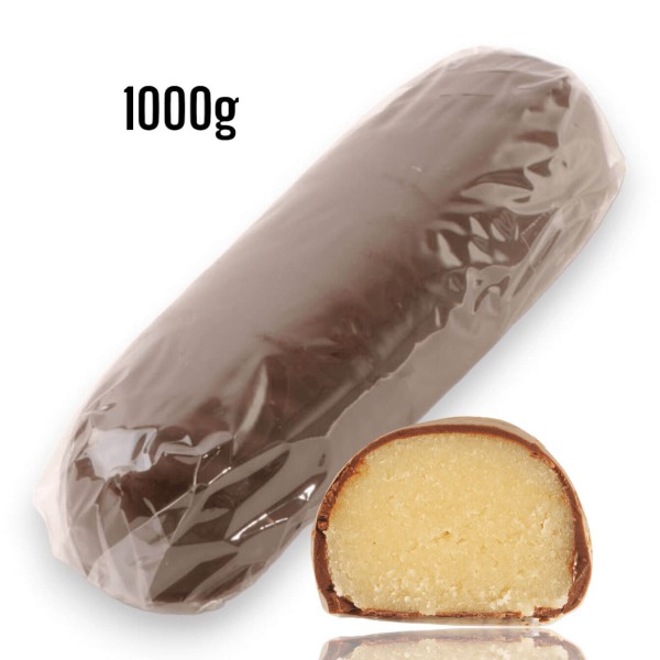 großes Marzipanbrot in Edelbitterschokolade 1000g von Confiserie Paulsen