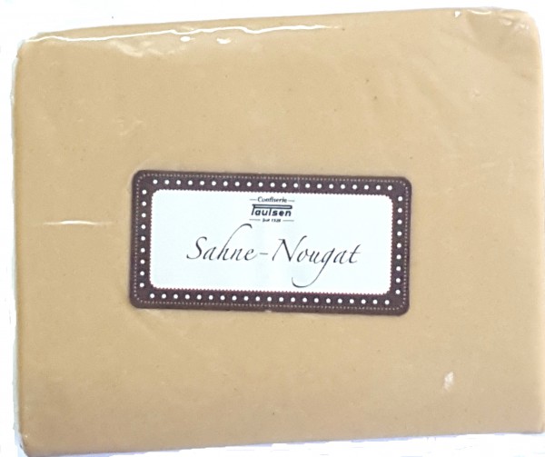 Sahne-Nougat, geschnitten