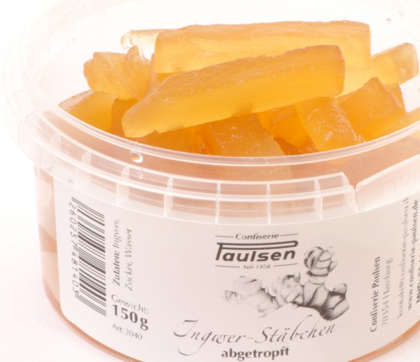 Ingwer Stäbchen abgetropft